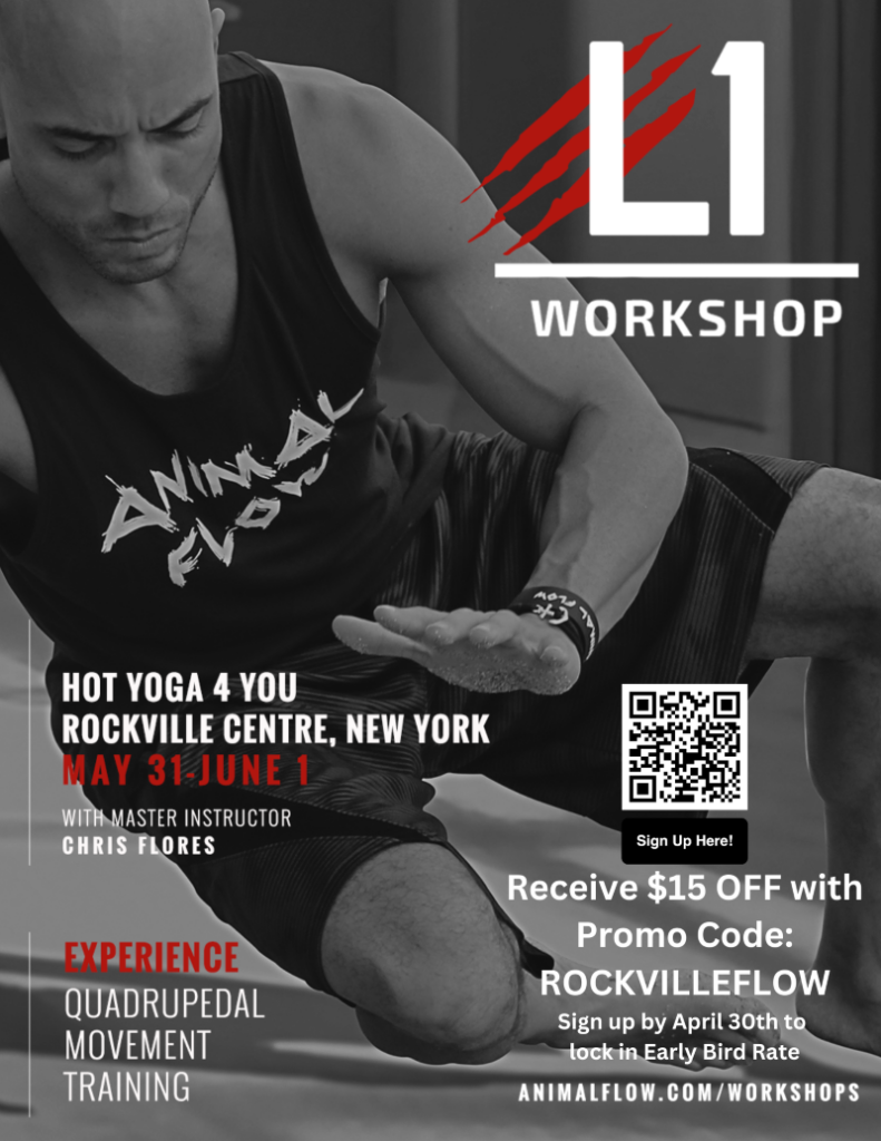 Hot Yoga 4 You RVC - May 31 Updated Animal Flow Flyer