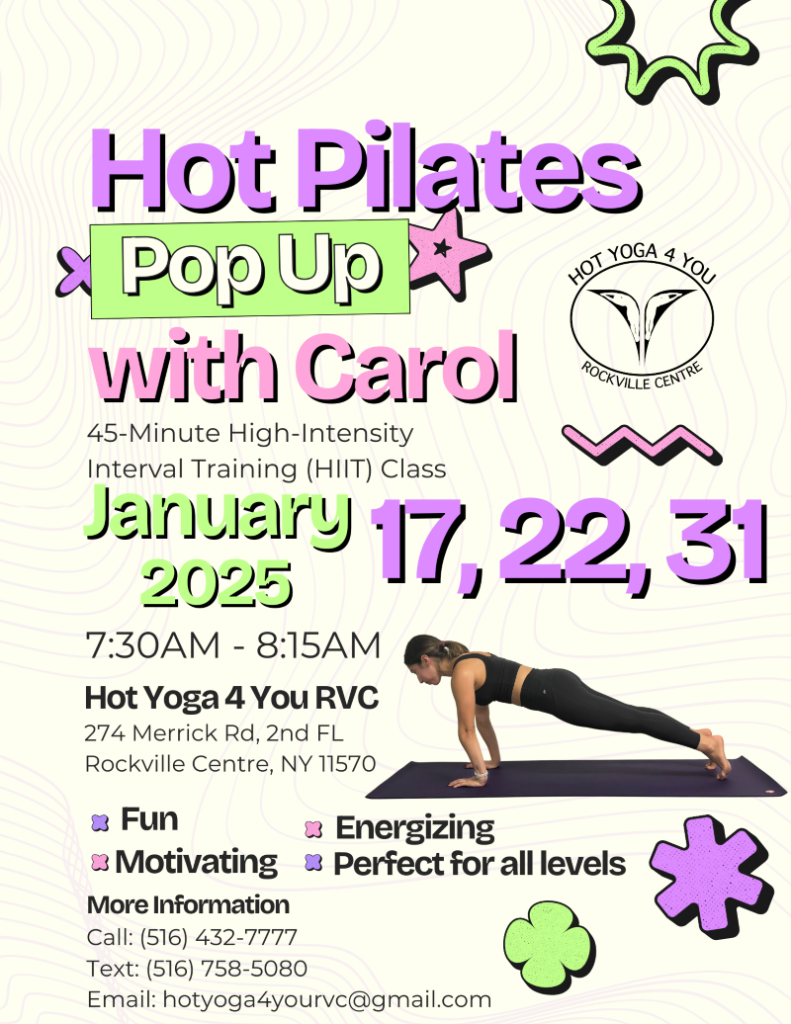 Hot Yoga 4 You RVC - Hot Pilates Pop Up January 17th, 22nd, 31st